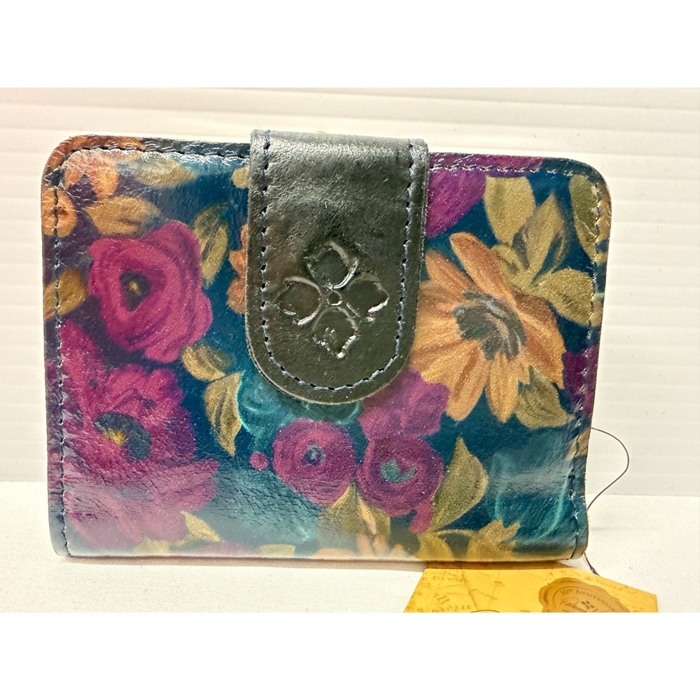 NEW! PATRICIA NASH Iberia PERUVIAN PAINTING   Leather‎ Wallet NWT! RFID